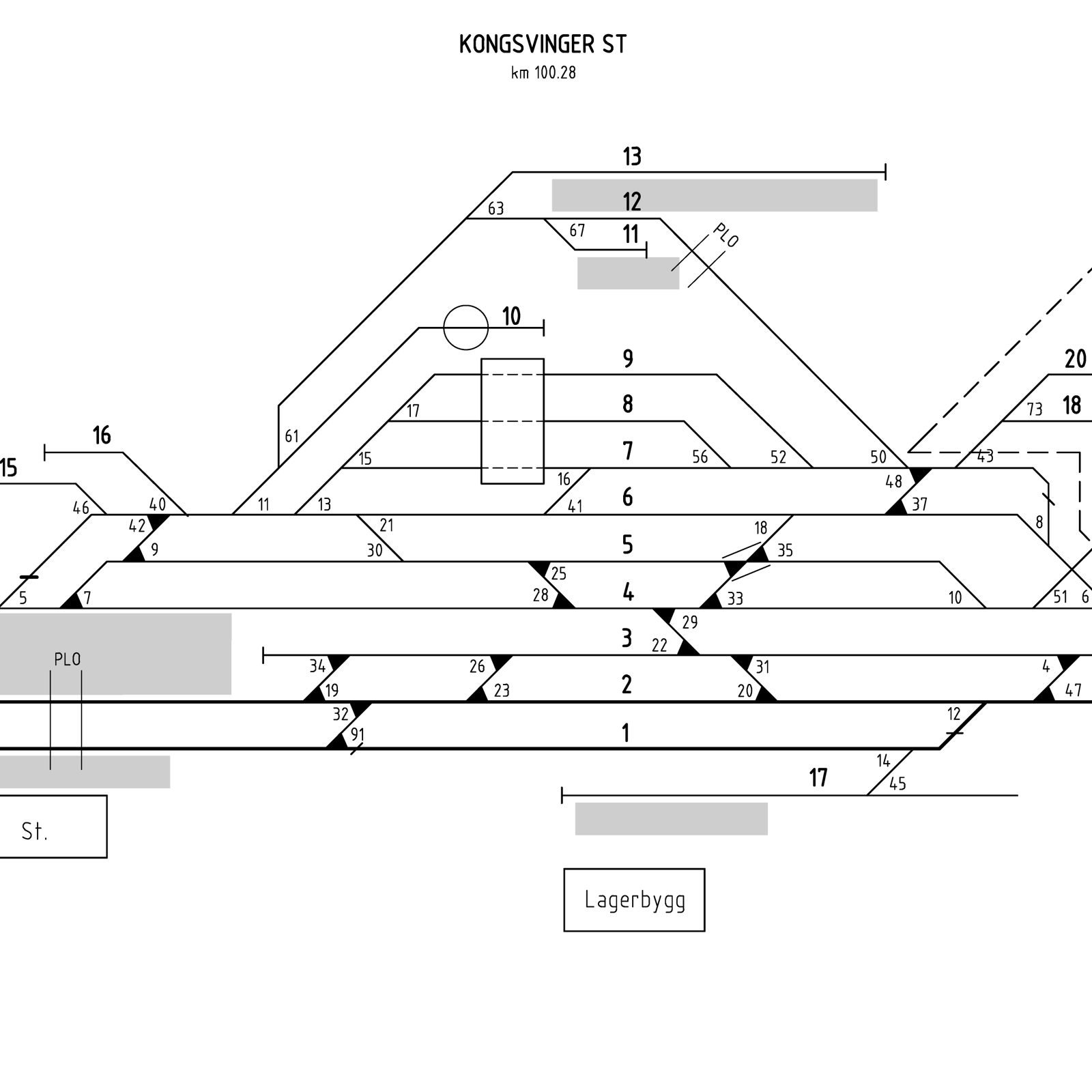 Track plan Kongsvinger Stabling Facility