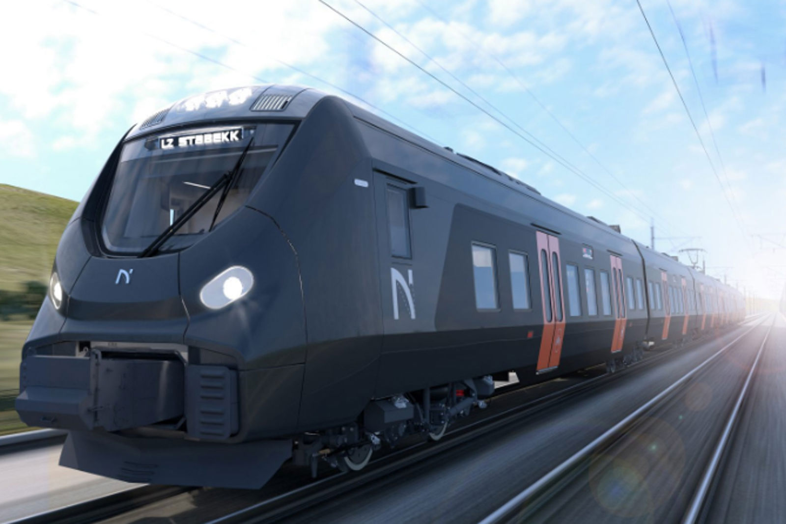 Illustrasjon av nytt tog som skal trafikkere lokalstrekningene L1 og L2