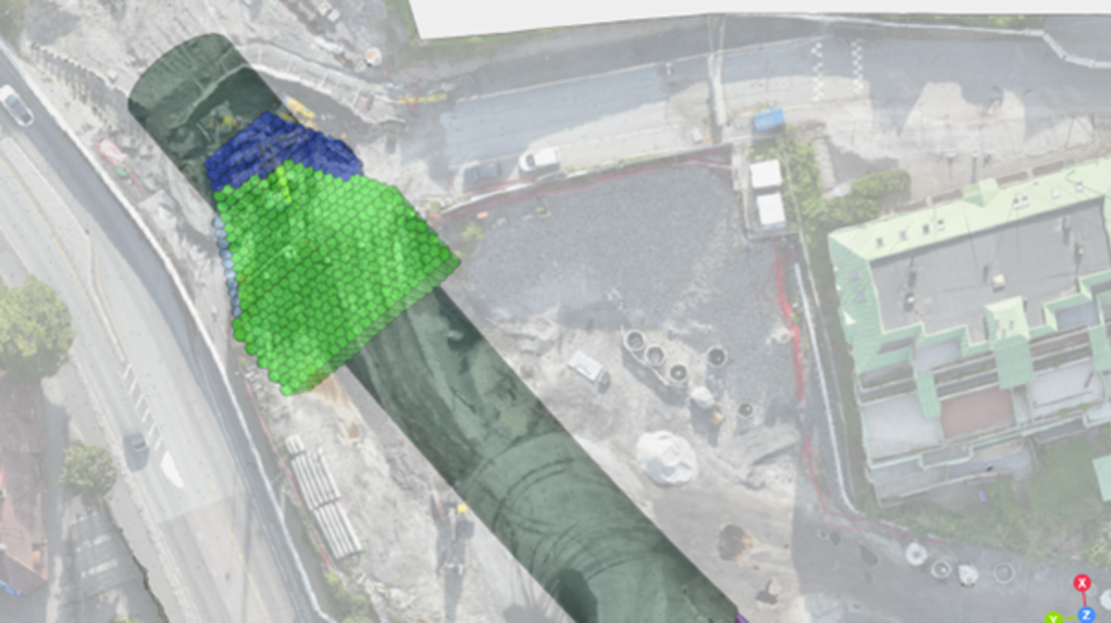 Illustrasjon som viser fase 2 av tunnelforlengelsen.