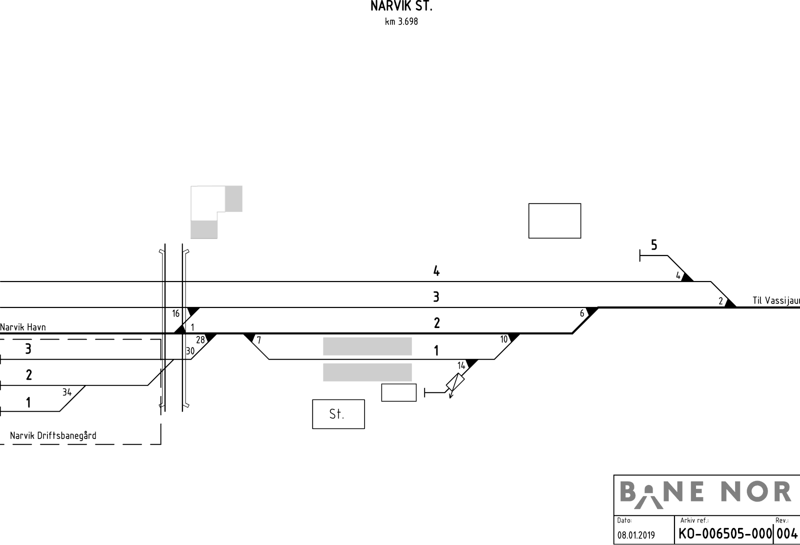 Track plan Narvik Stabling Facility