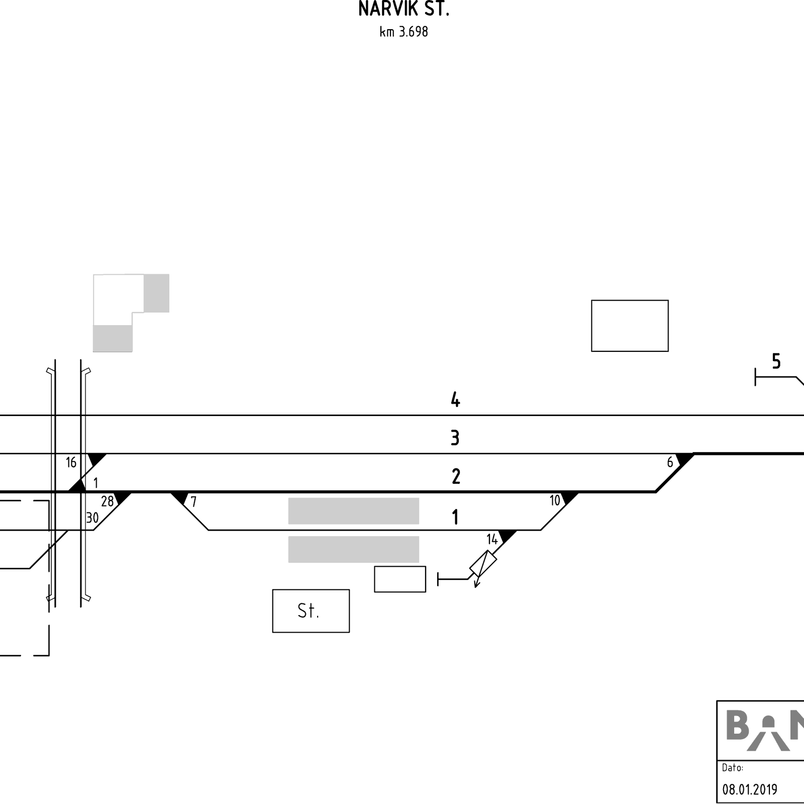 Track plan Narvik Stabling Facility
