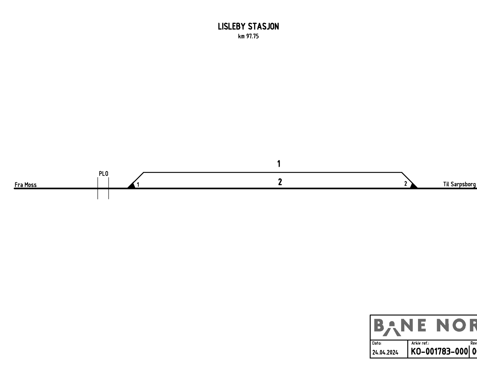 Track plan Lisleby station