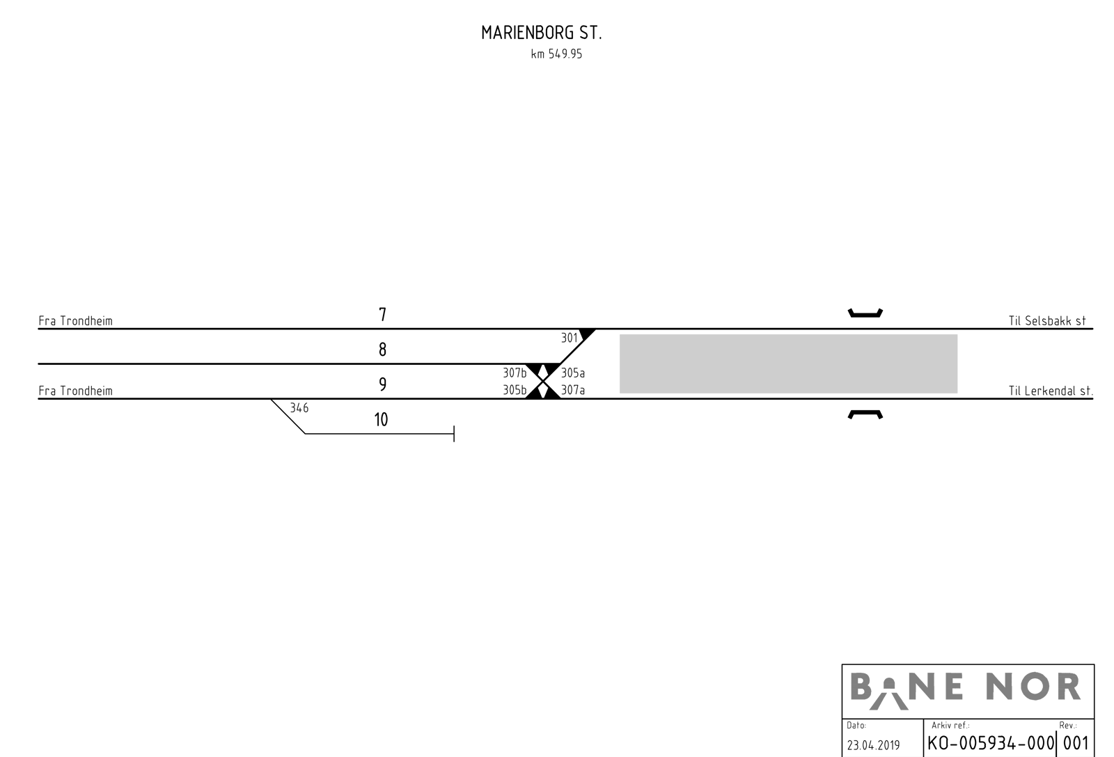 Sporplan Marienborg stasjon