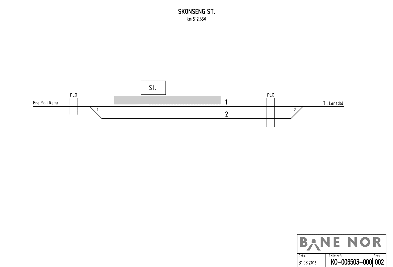 Sporplan Skonseng stasjon