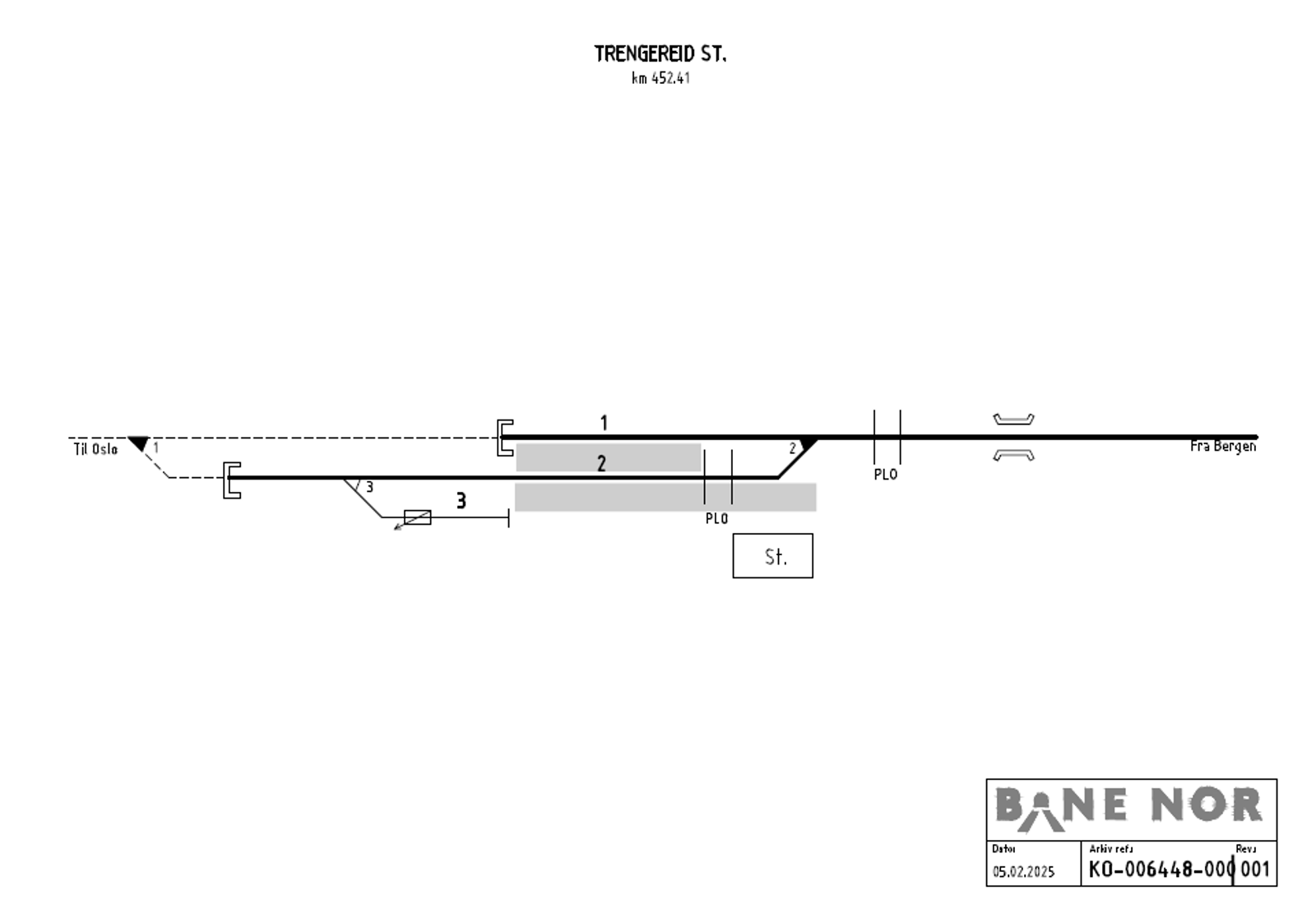 Sporplan Trengereid stasjon