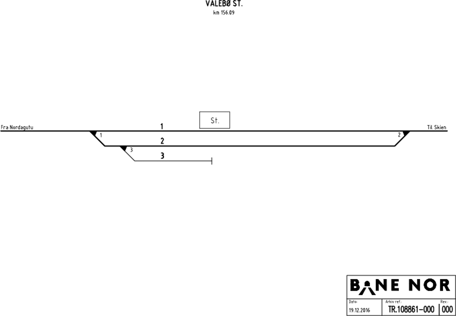 Sporplan Valebø stasjon
