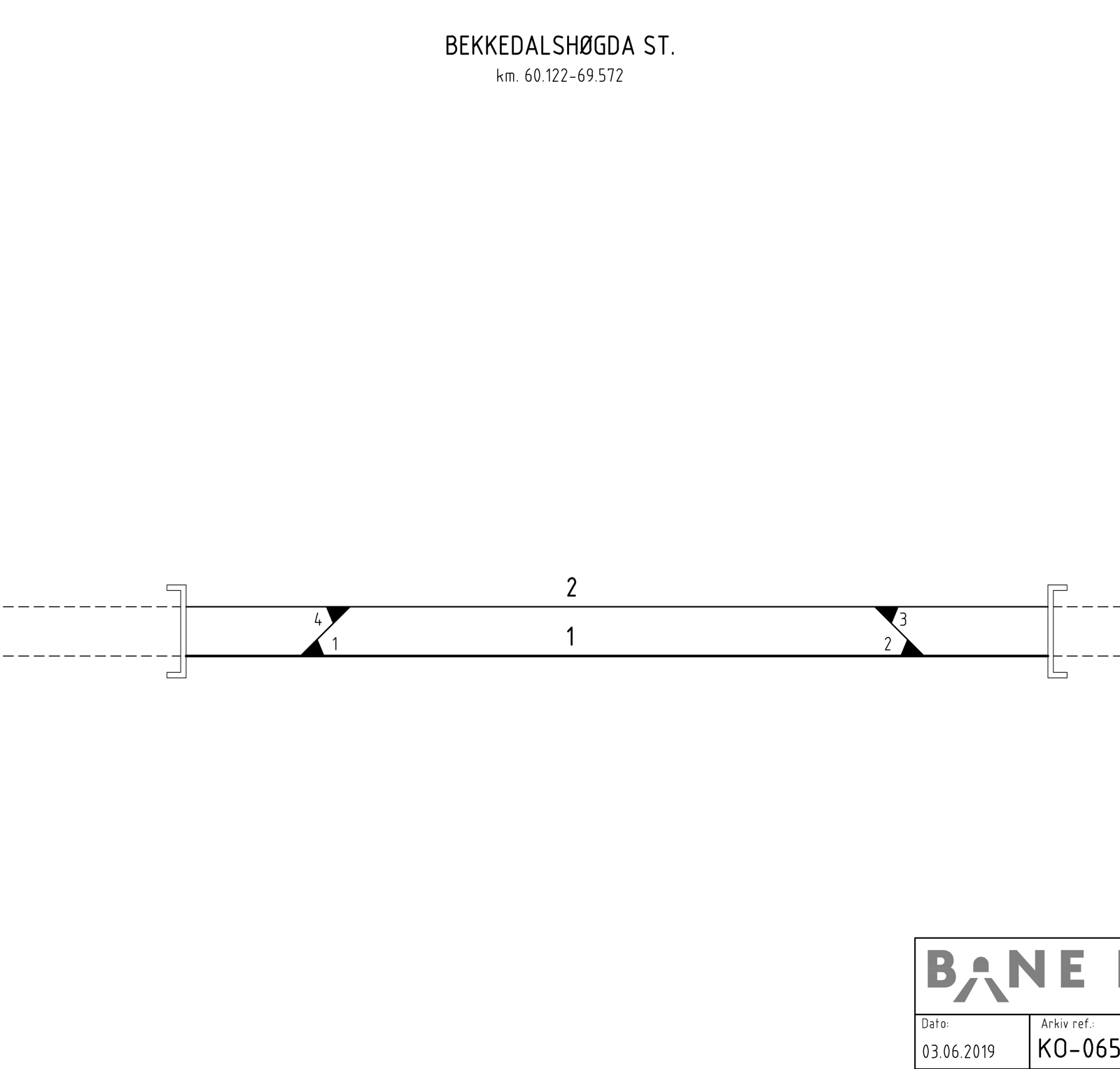 Track plan Bekkelagshøgda station