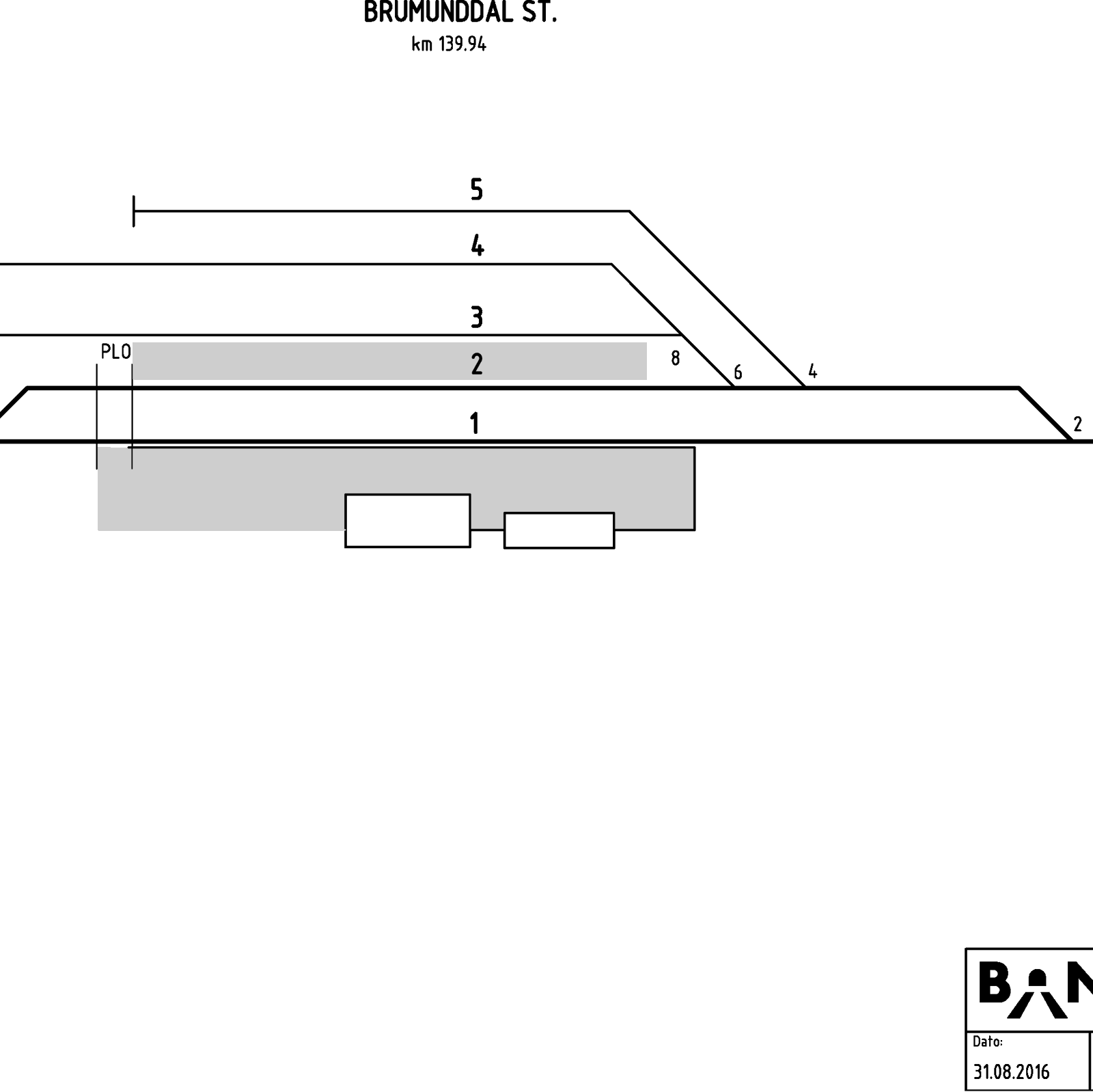 Track plan Brumunddal station
