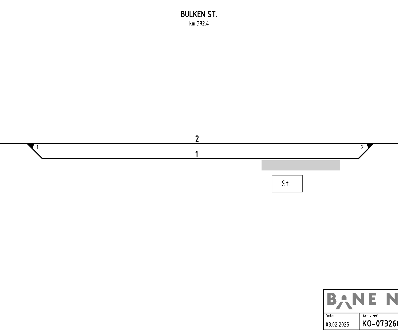 Track plan for Bulken station.