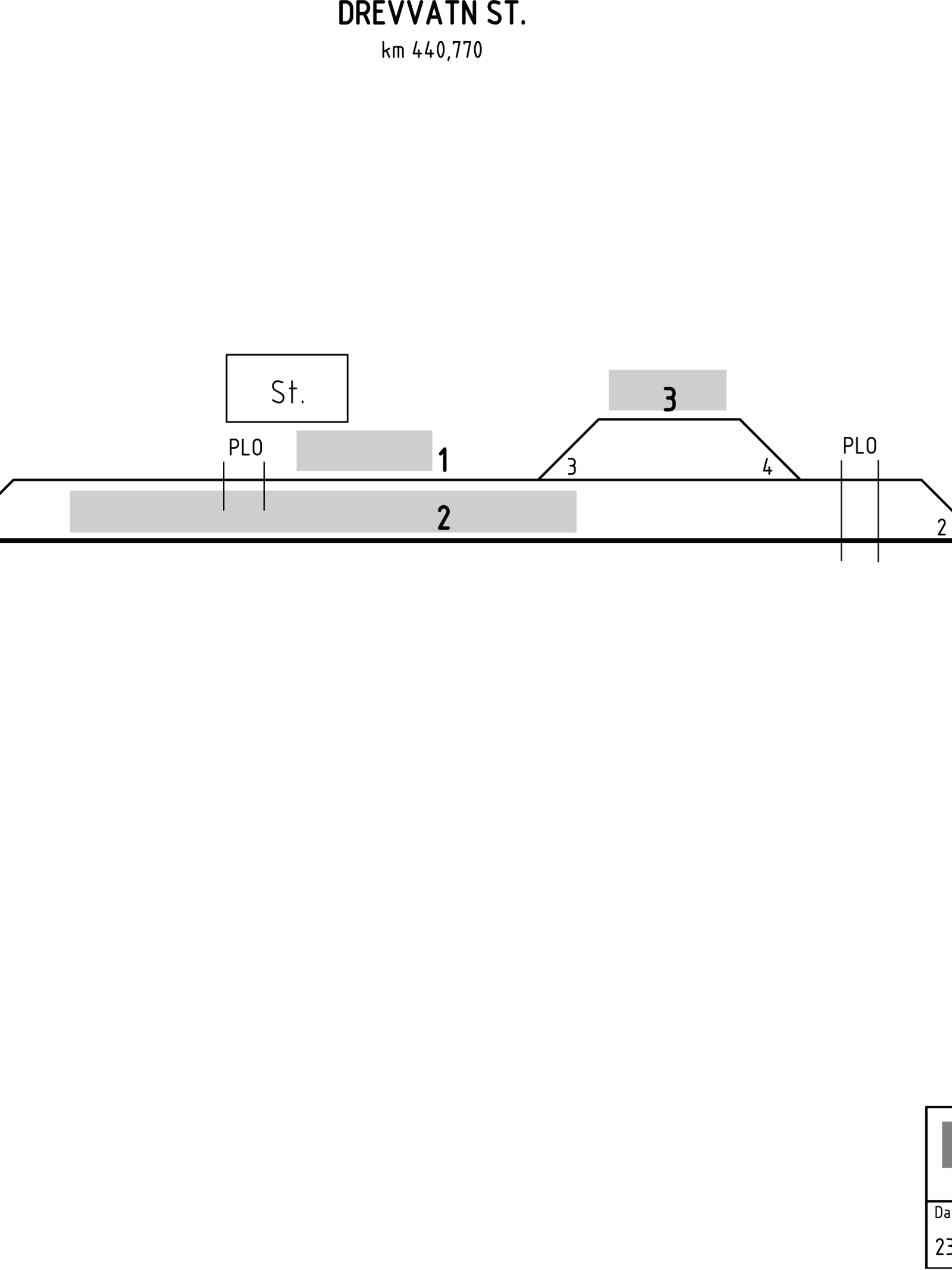 Track plan Drevvatn station