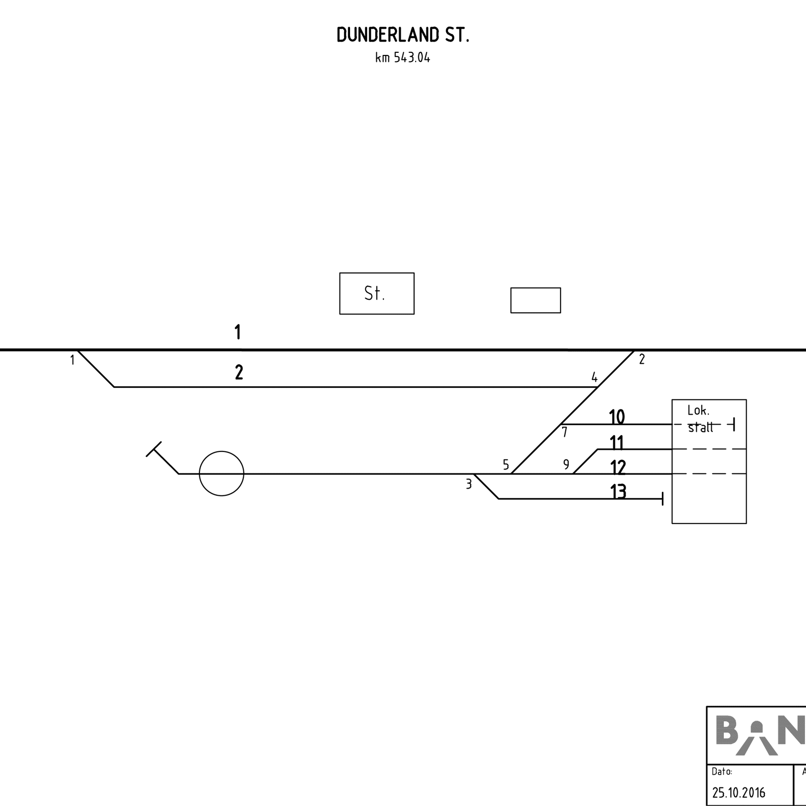 Track plan Dunderland station