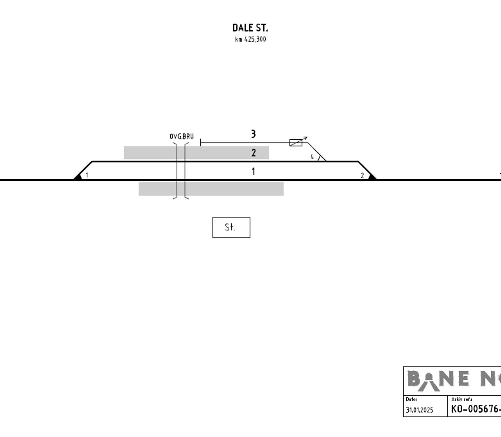 Track plan Dale station