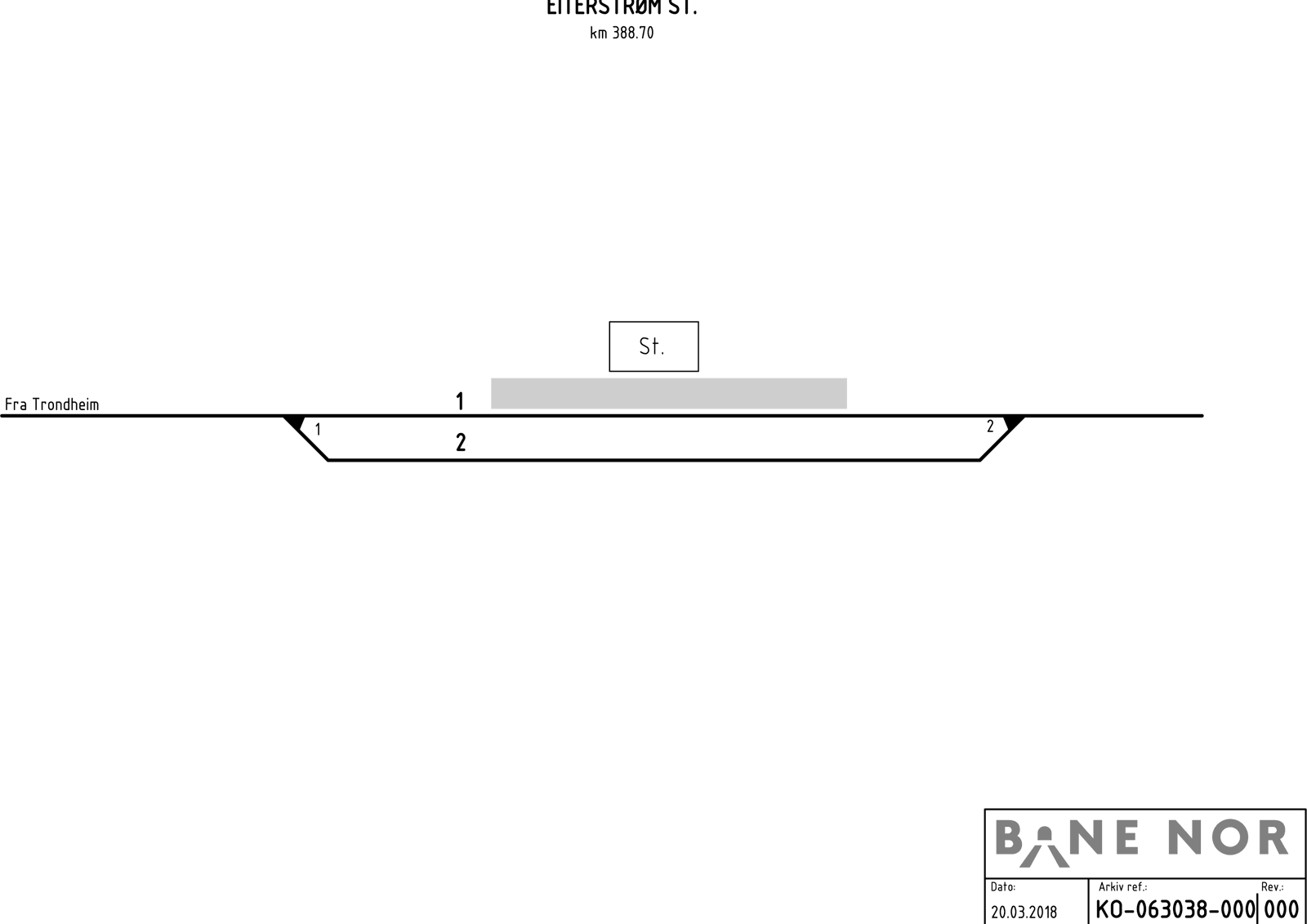Track plan Eiterstraum station