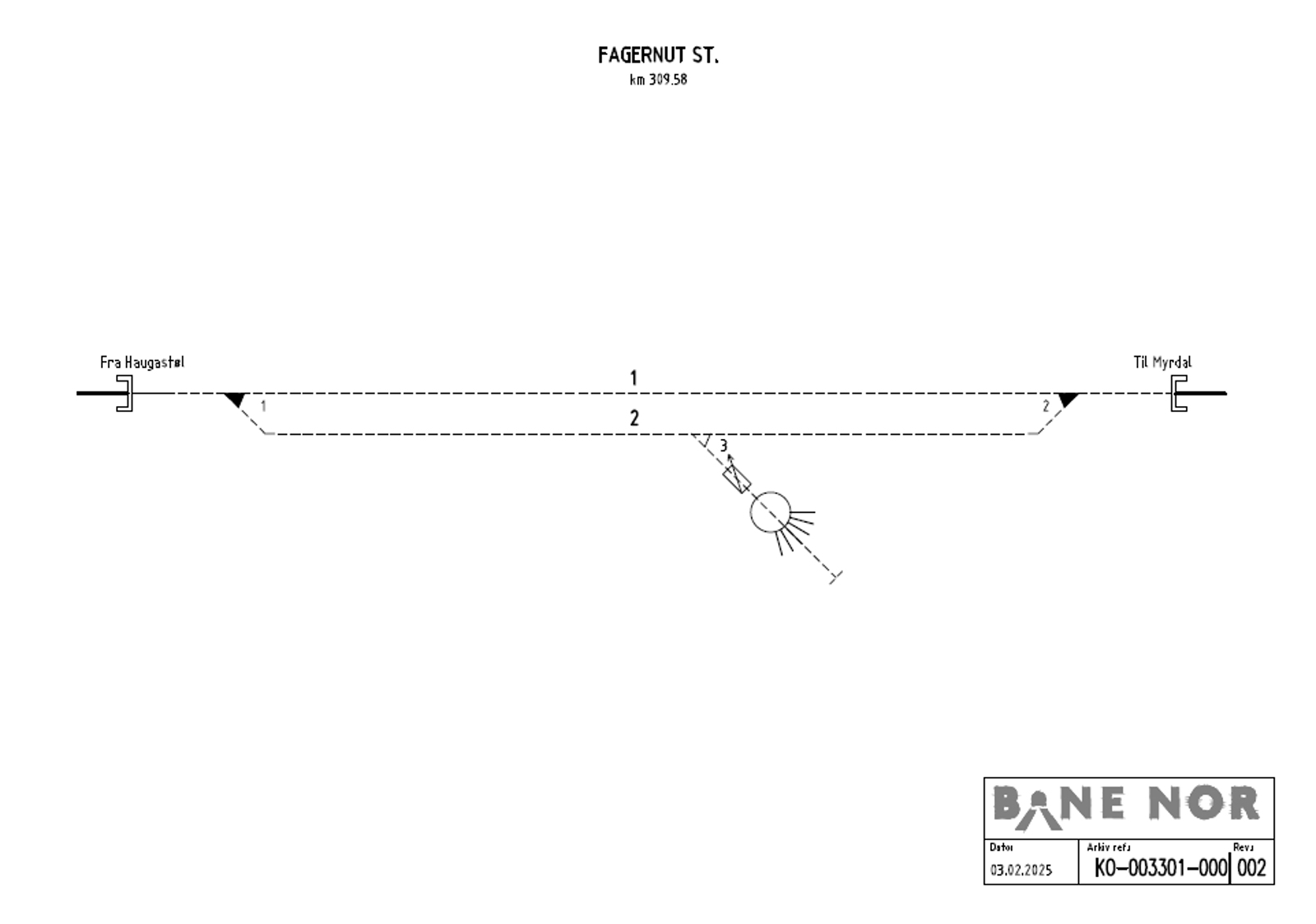 Sporplan Fagernut stasjon