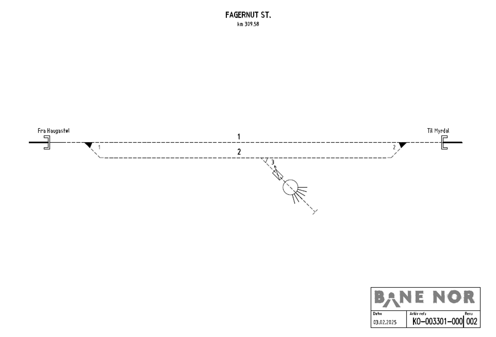 Track plan Fagernut station