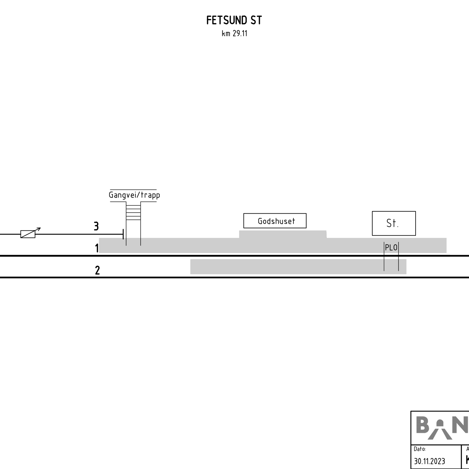 Track plan Fetsund station