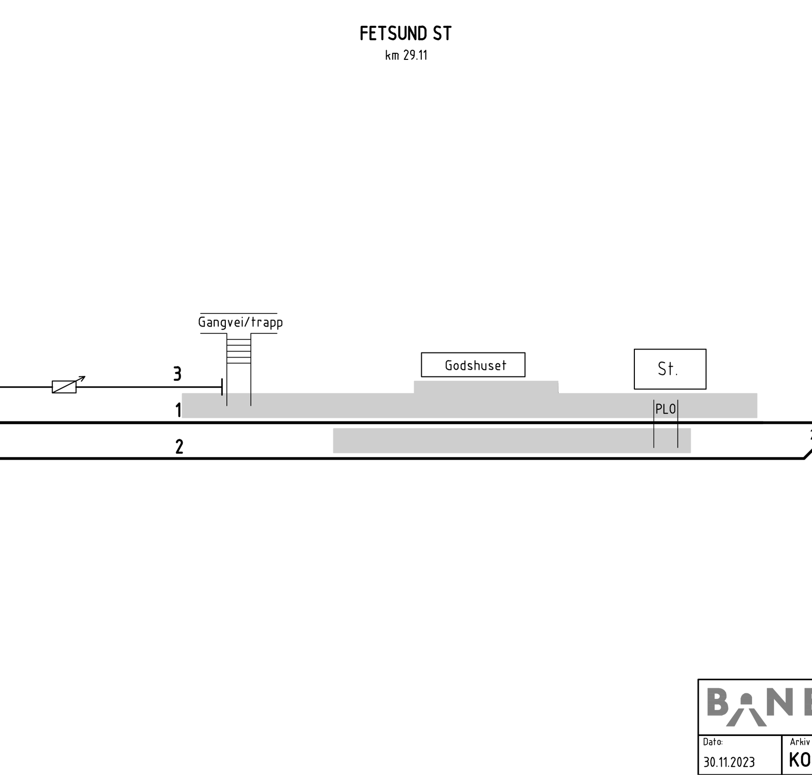 Track plan Fetsund station