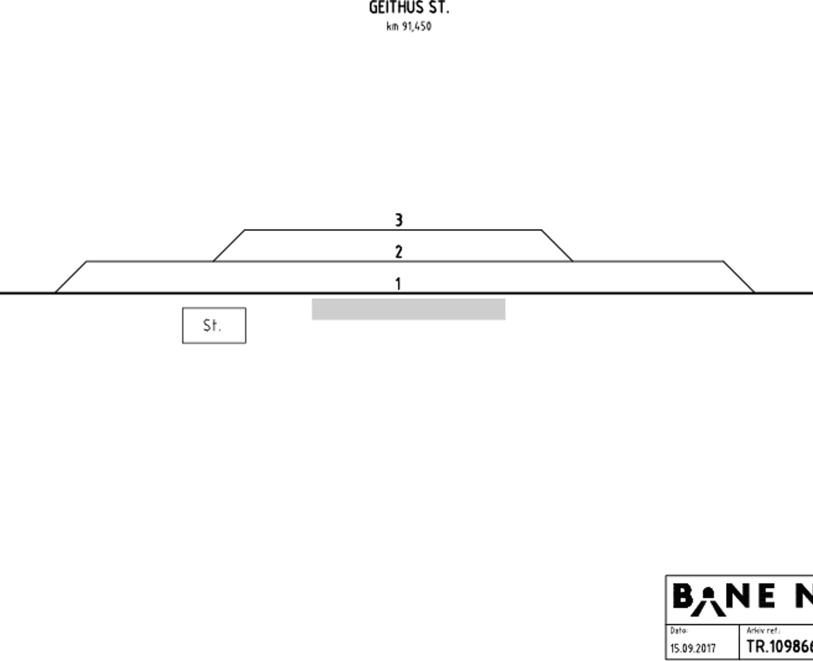 Track plan Geithus station