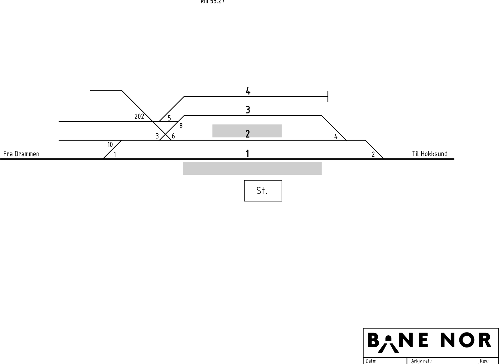 Track plan Gulskogen station