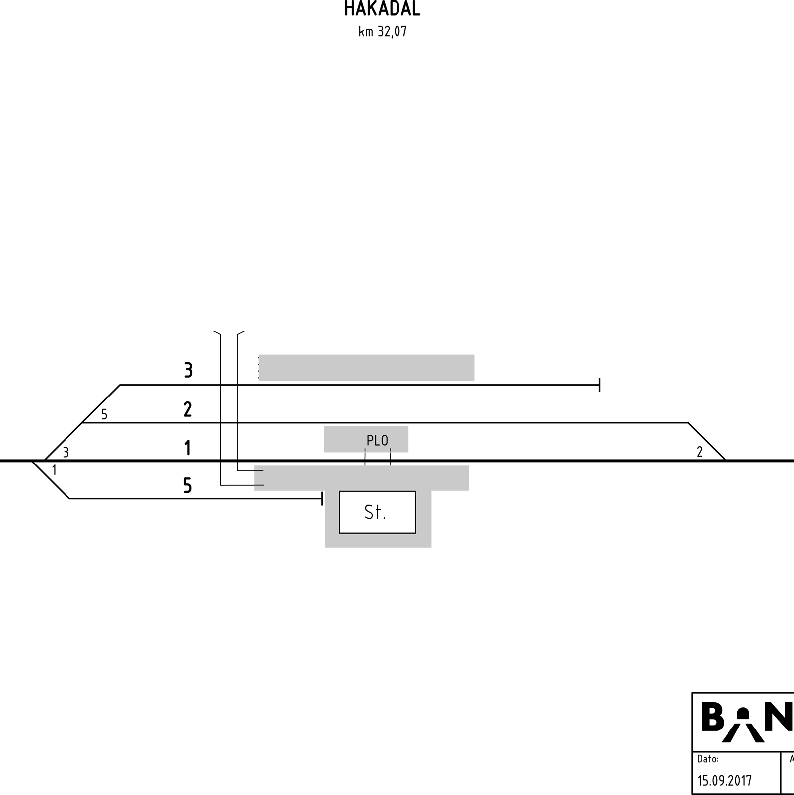 Track plan Hakadal station