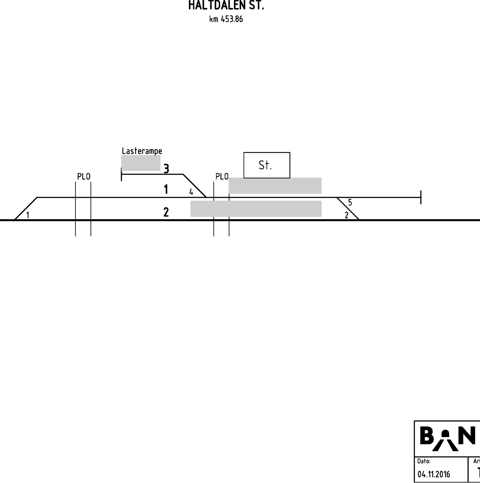 Track plan Haltdalen station