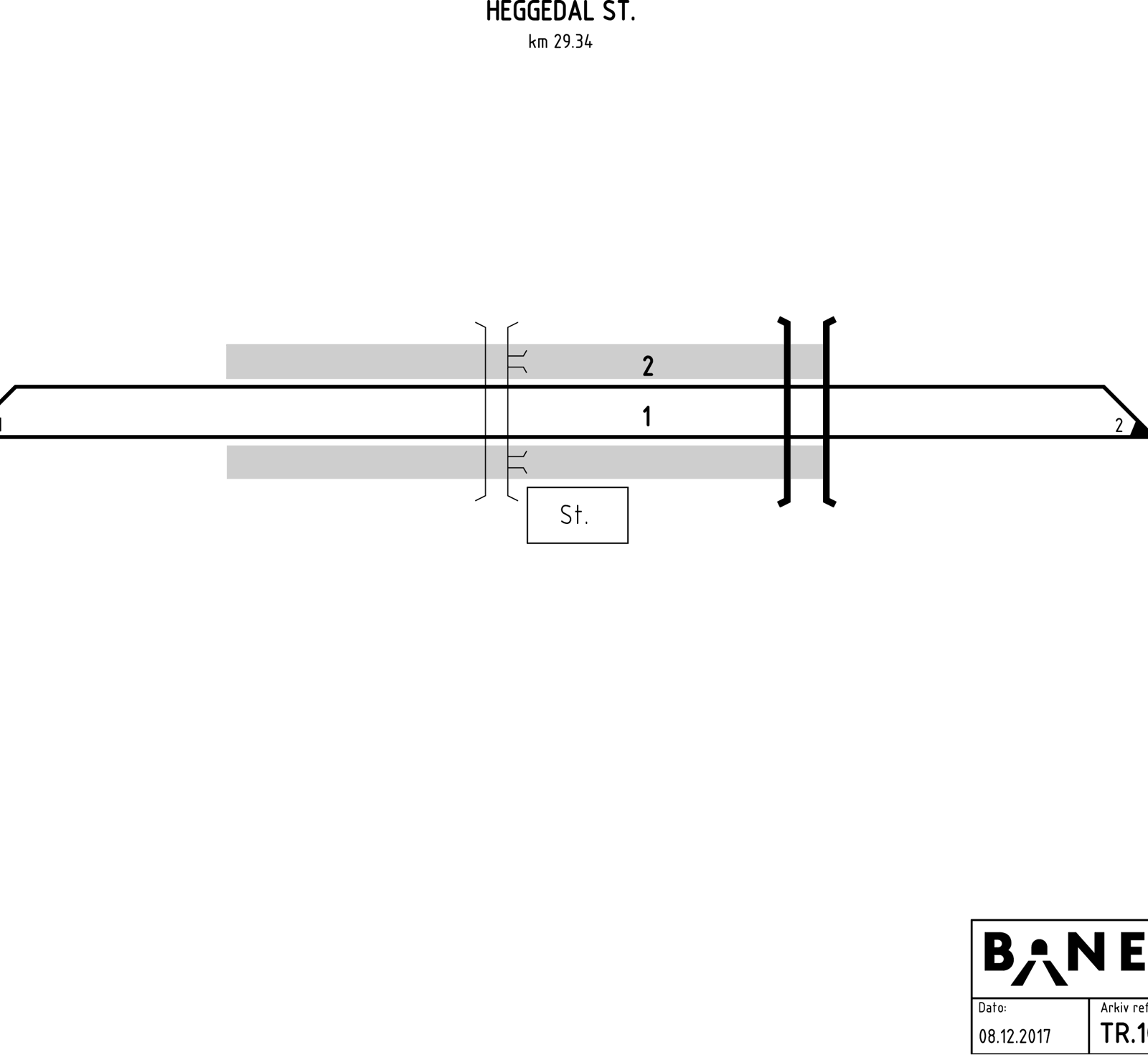 Track plan Heggedal station