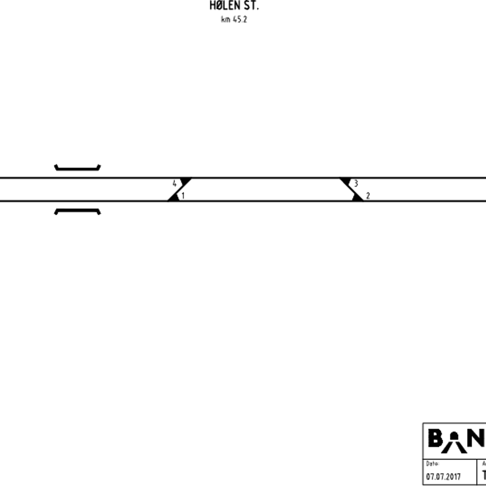 Track plan Hølen station