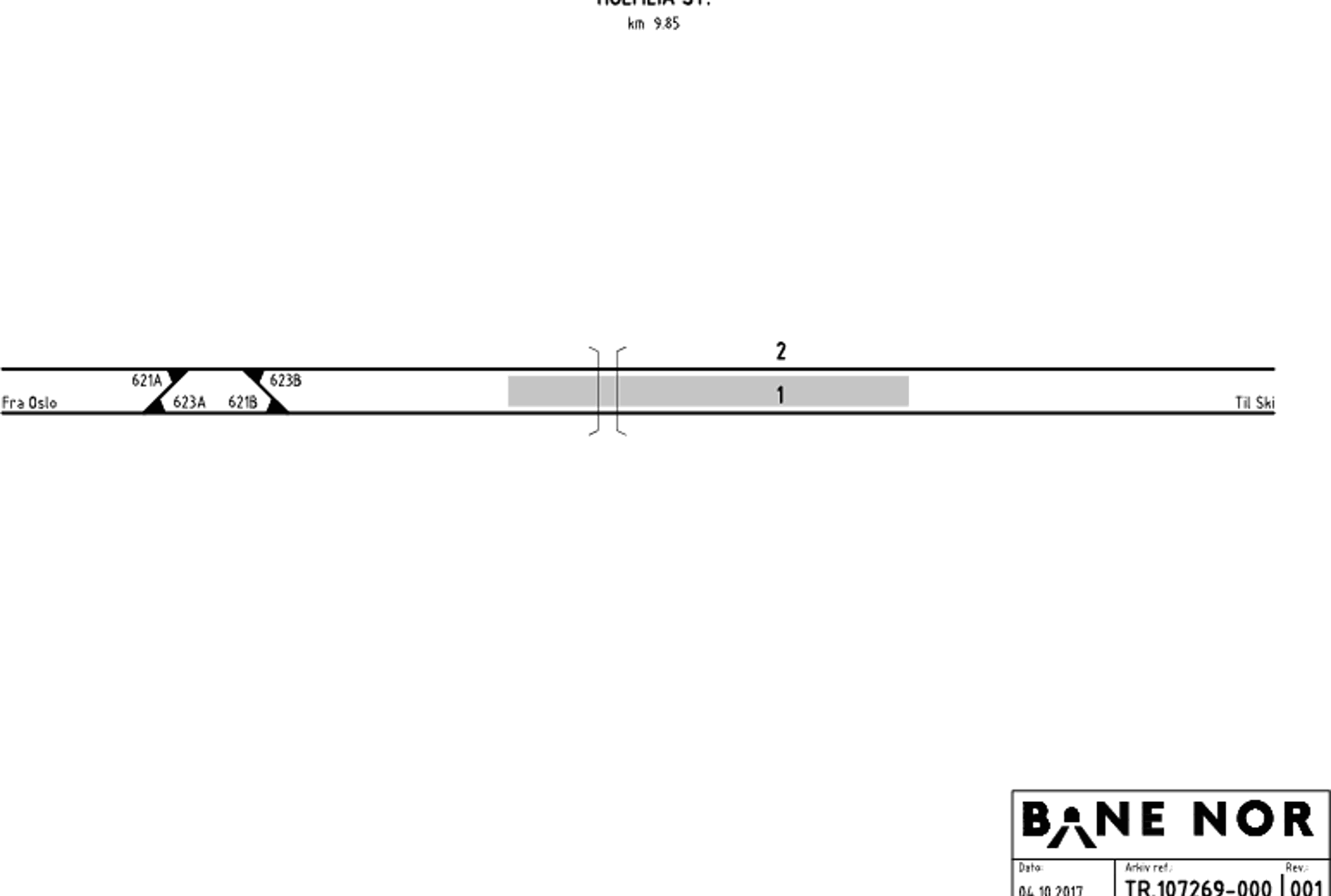 Track plan Holmlia station