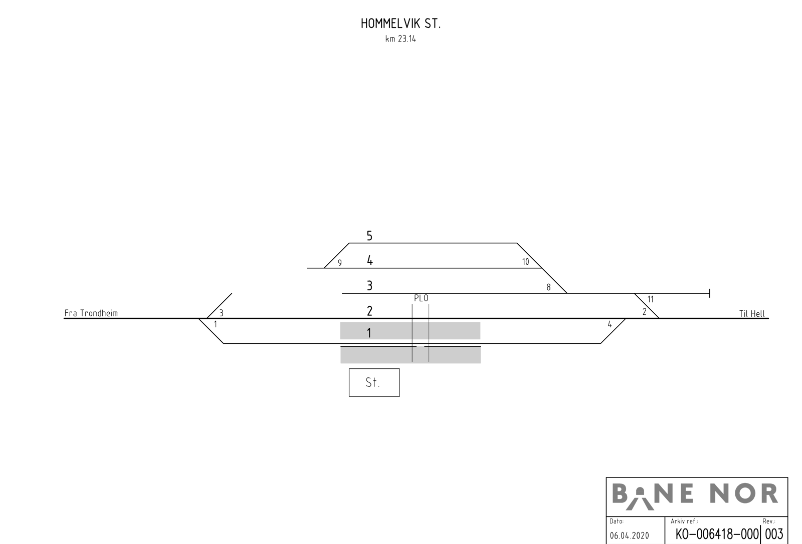Sporplan Hummelvik stasjon