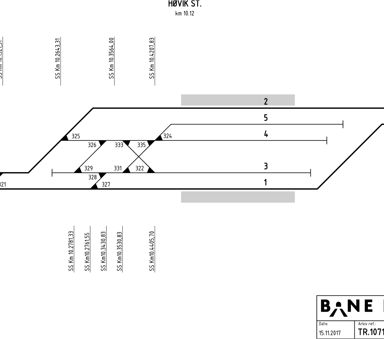 Track plan Høvik station