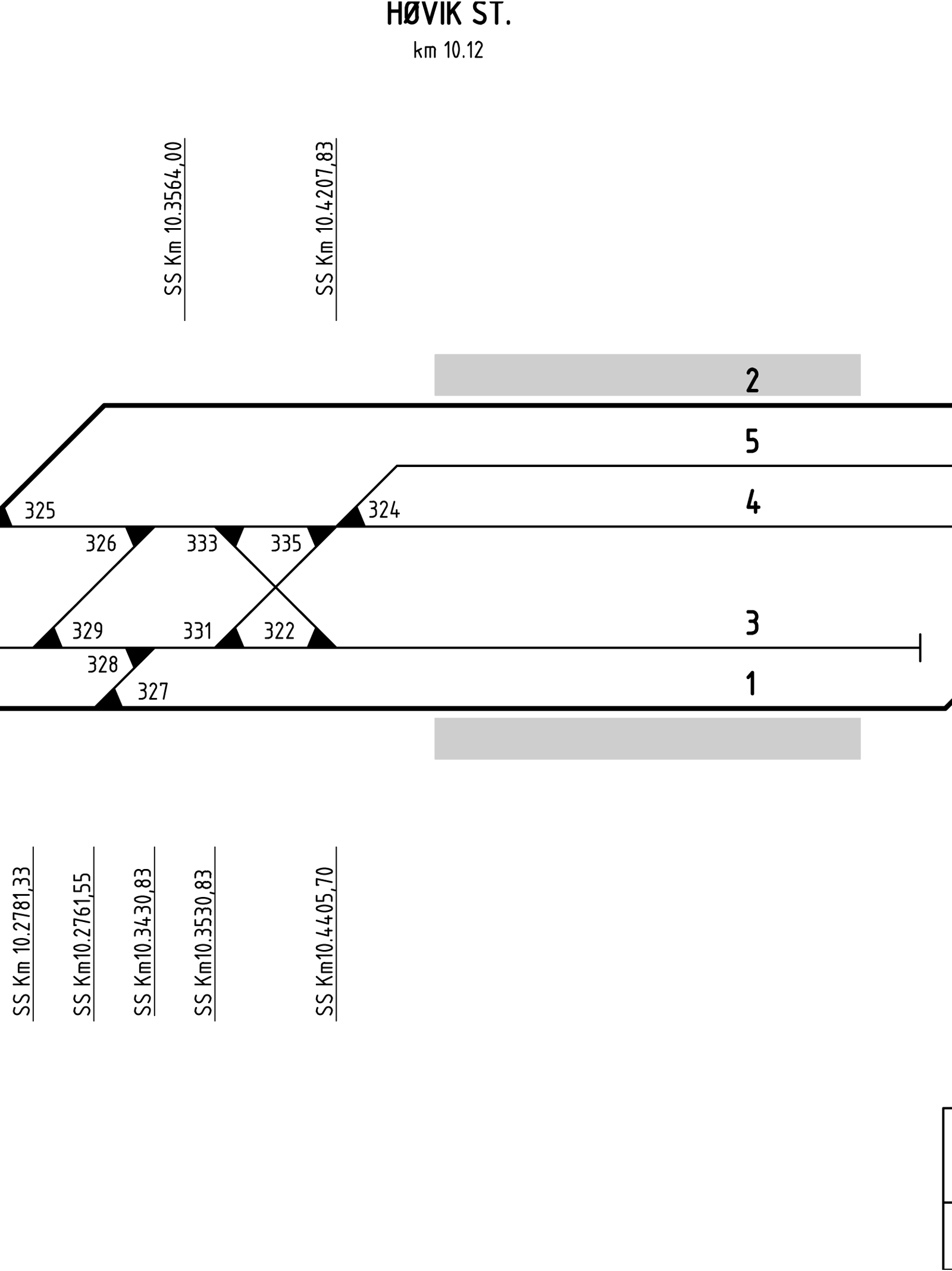 Track plan Høvik station