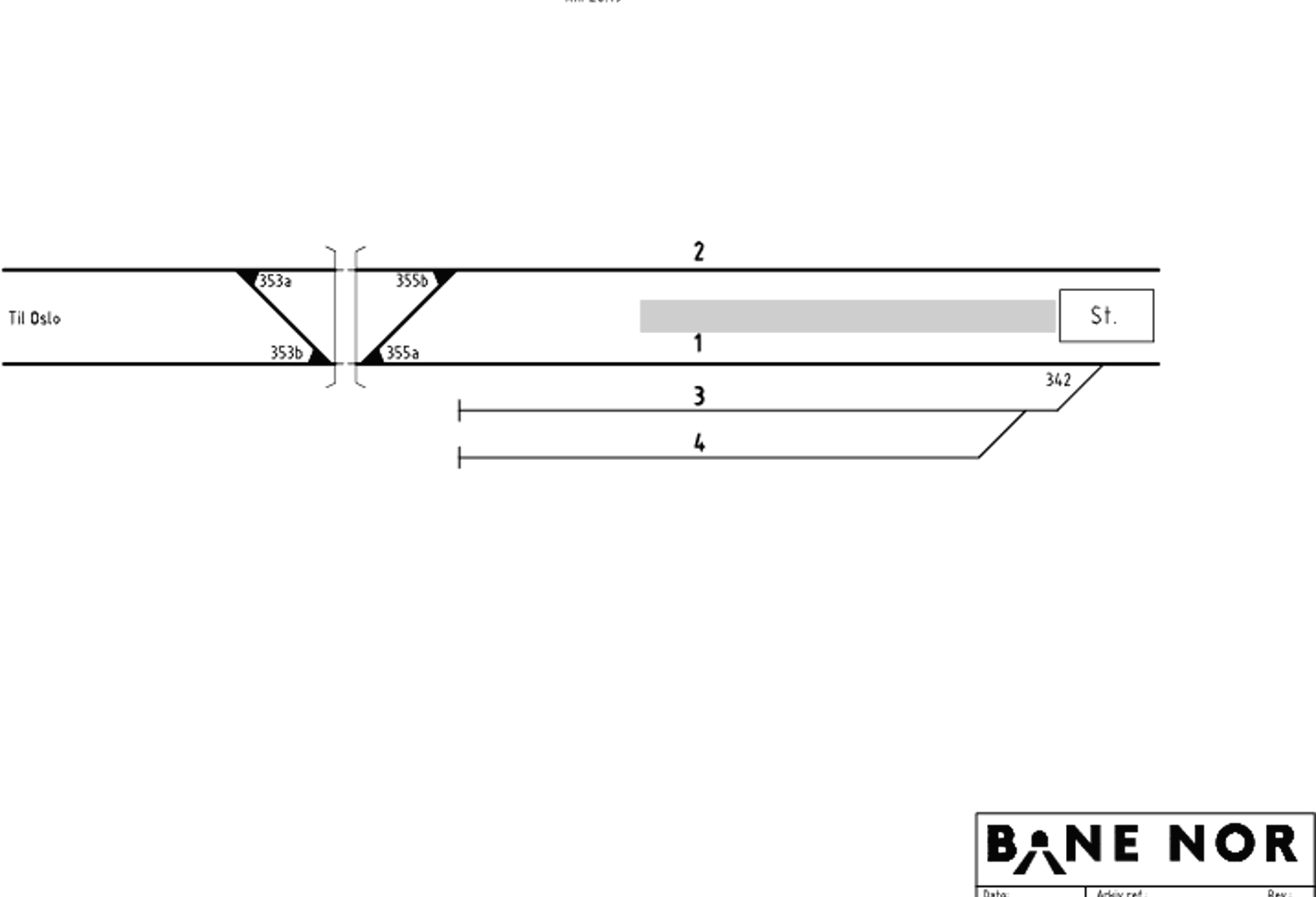 Track plan Hvalstad station