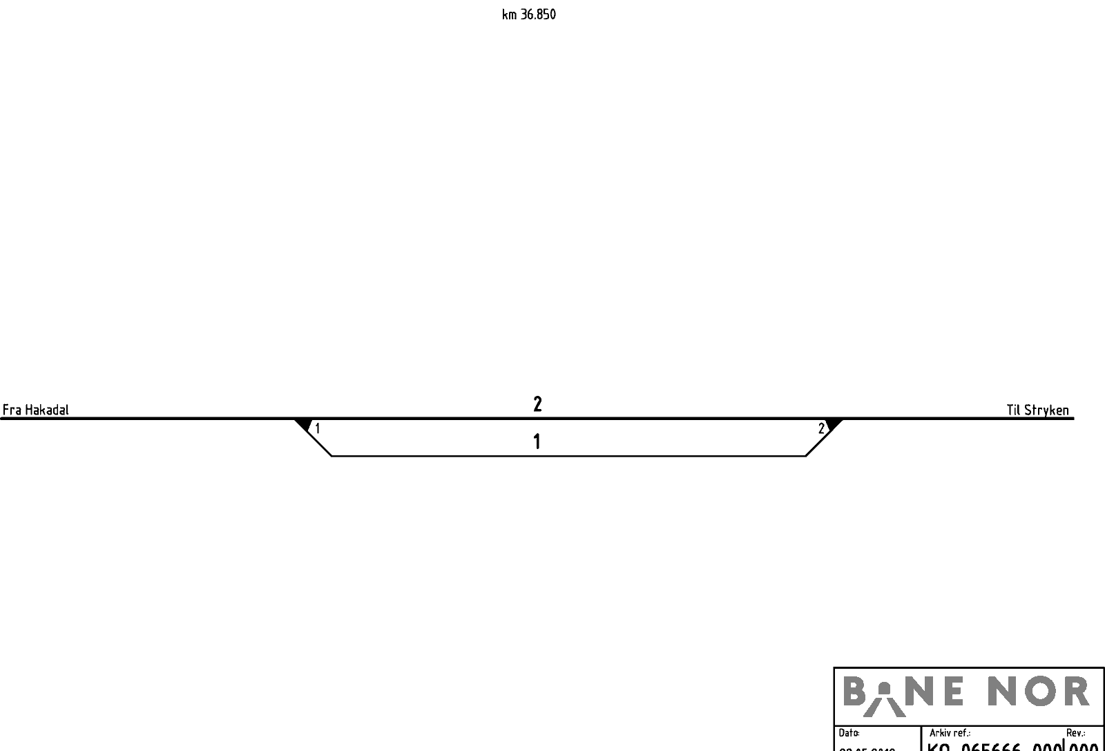 Track plan Jensrud station