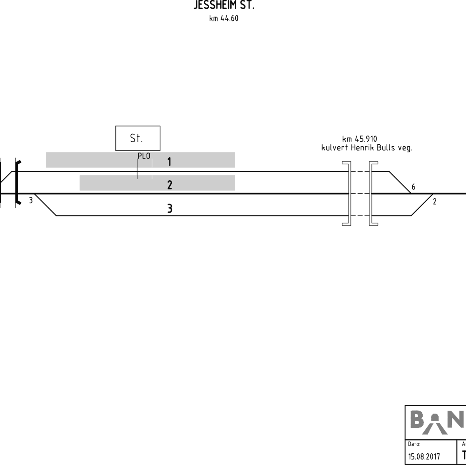 Track plan Jessheim station