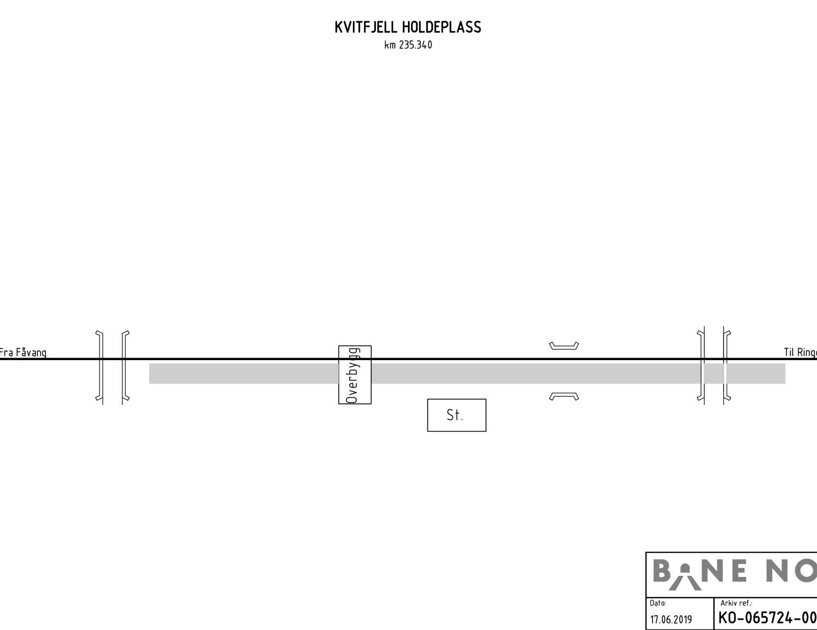 Sporplan for Kvitfjell stasjon