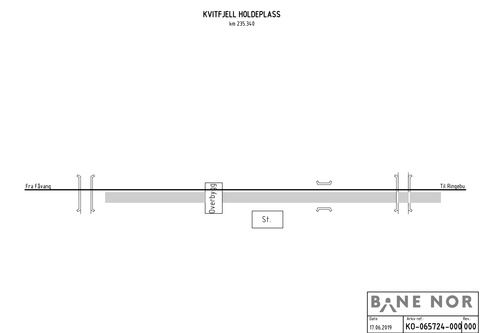 Track plan for Kvitfjell station