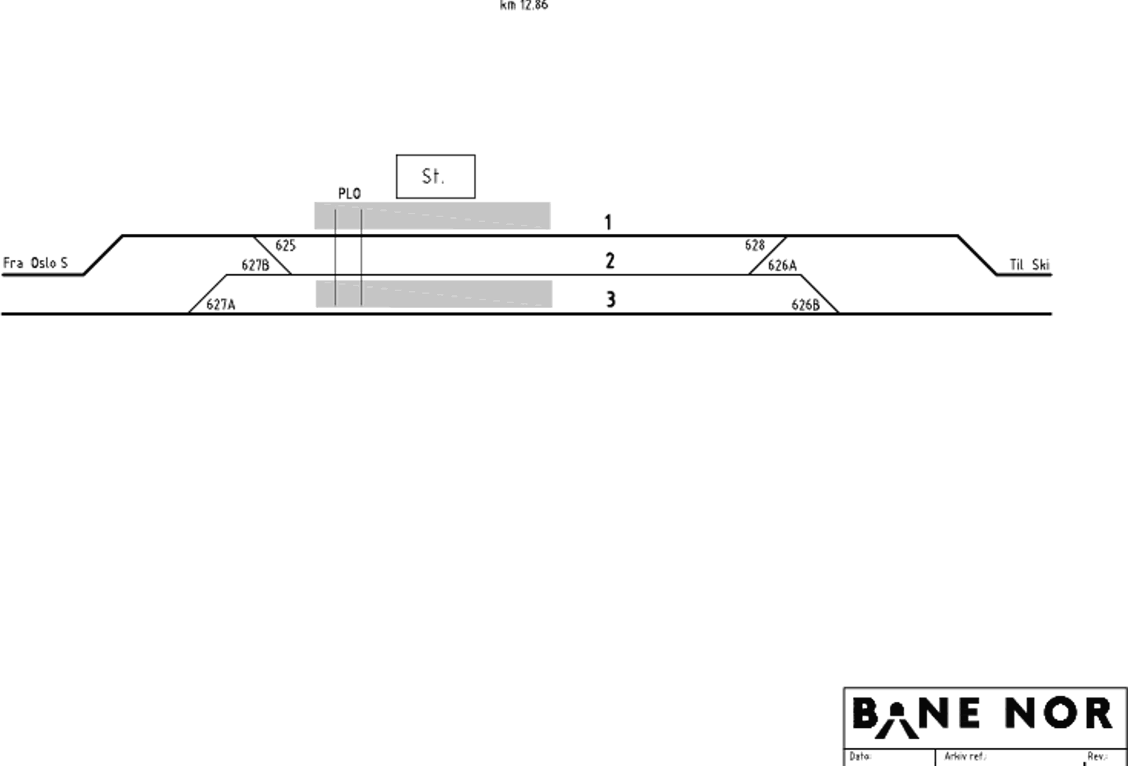 Track plan Kolbotn station