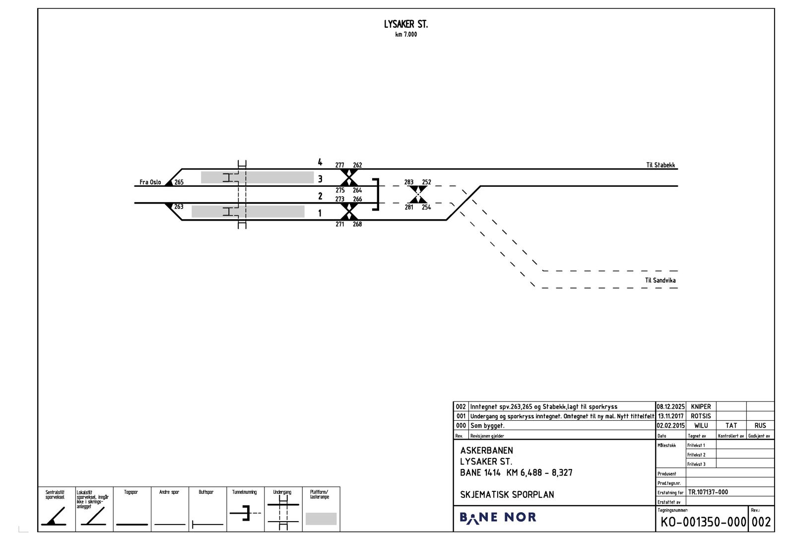 Track plan Lysaker station