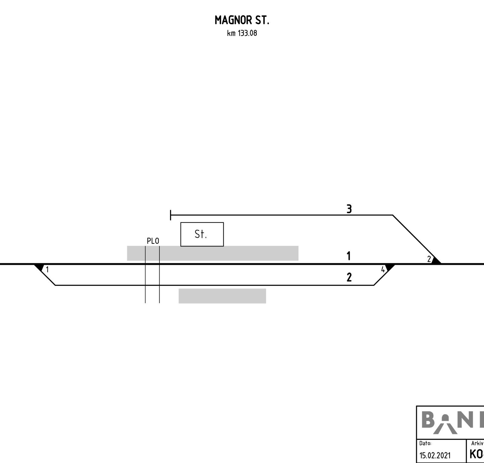 Track plan Magda station