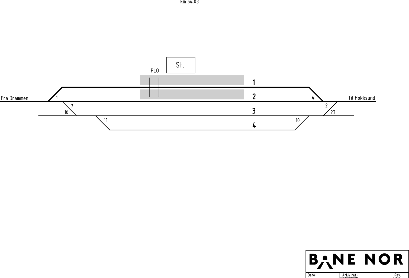 Sporplan Mjøndalen stasjon