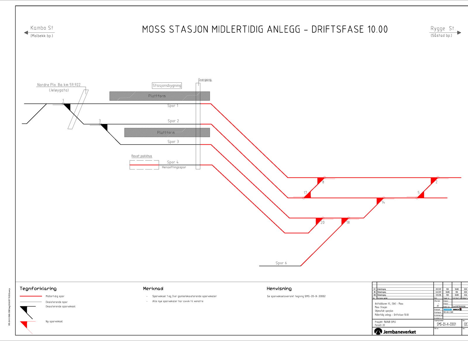 Track plan Moss station