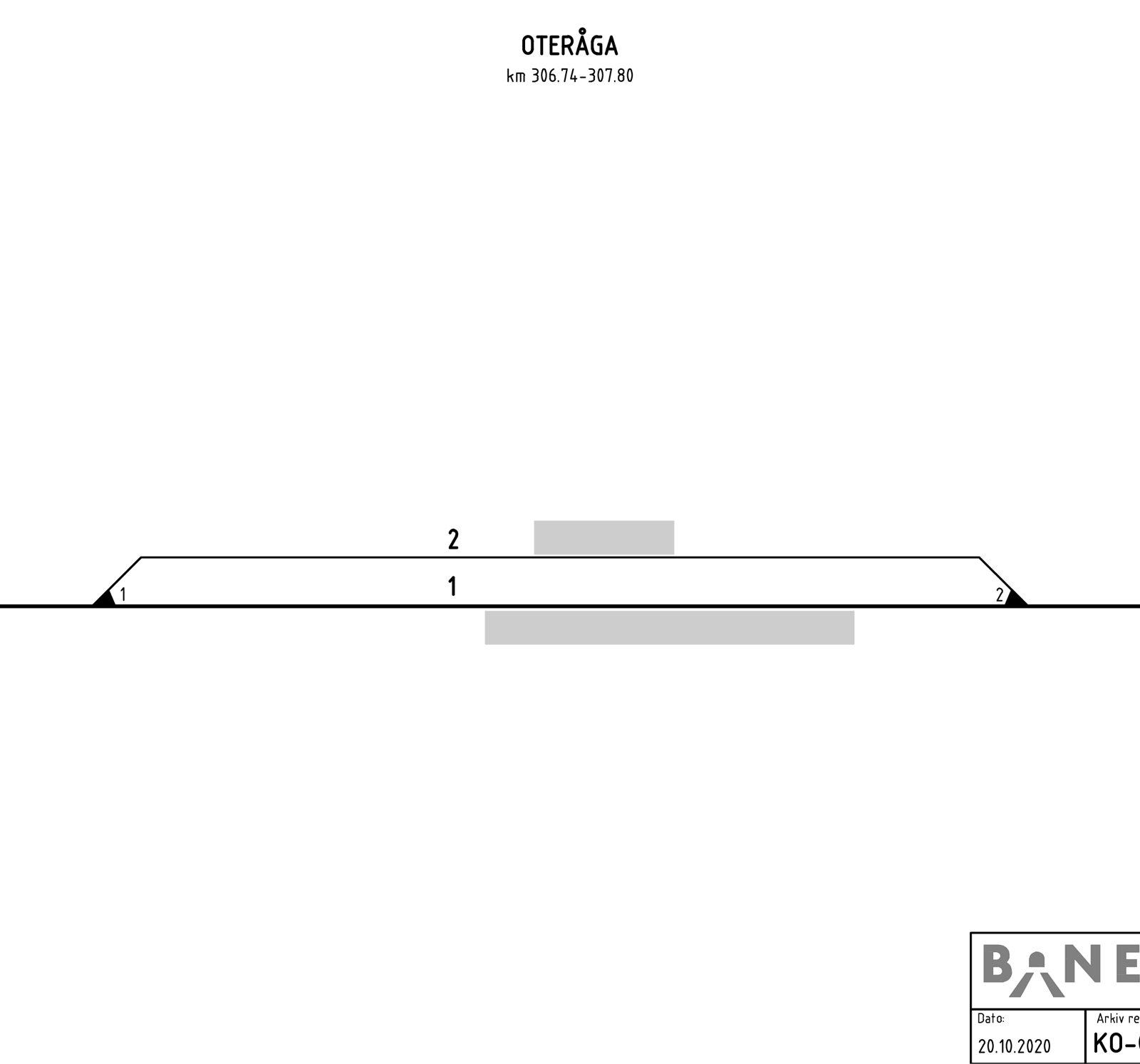 Track plan Oteråga station