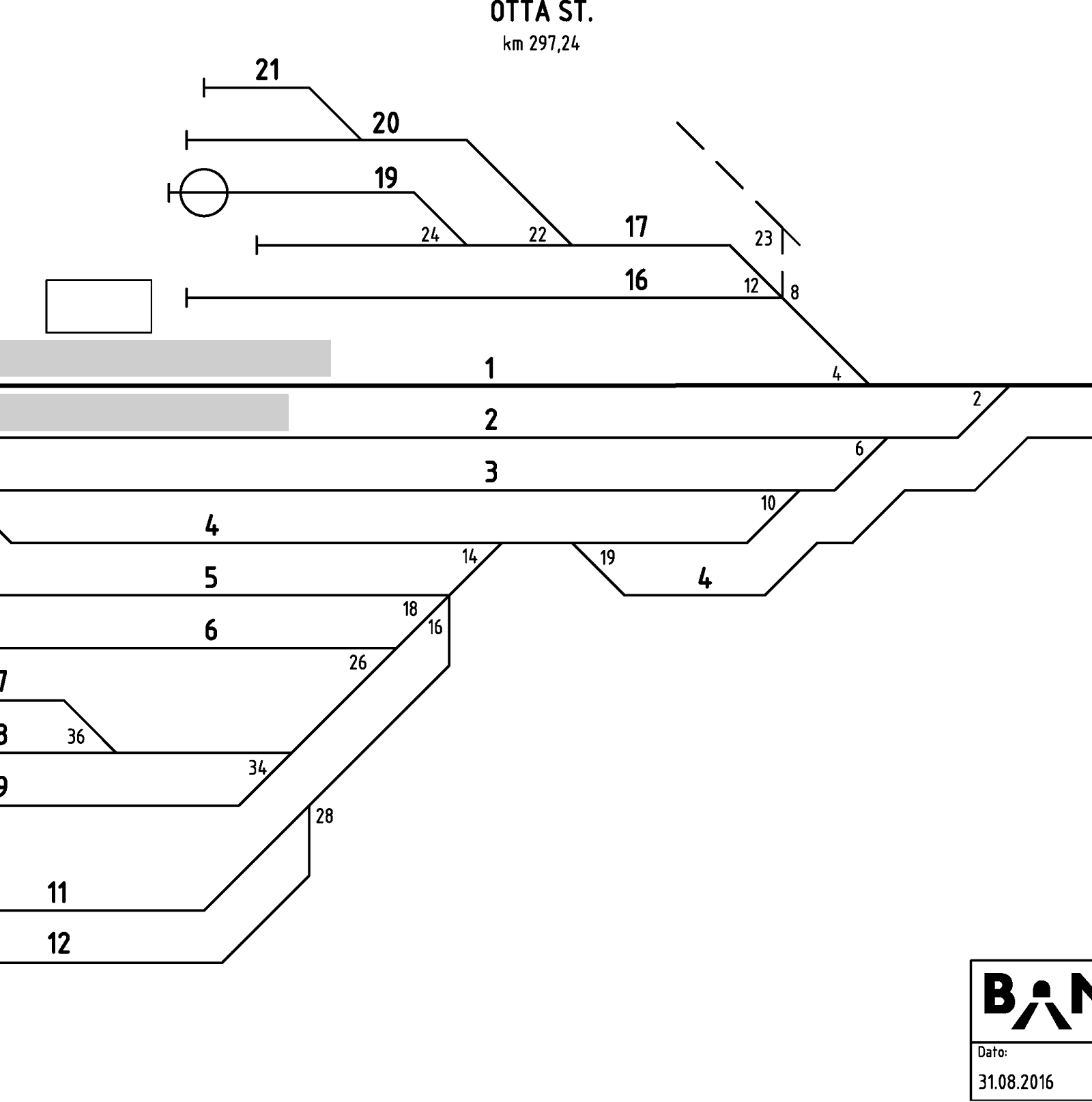 Track plan Otta station