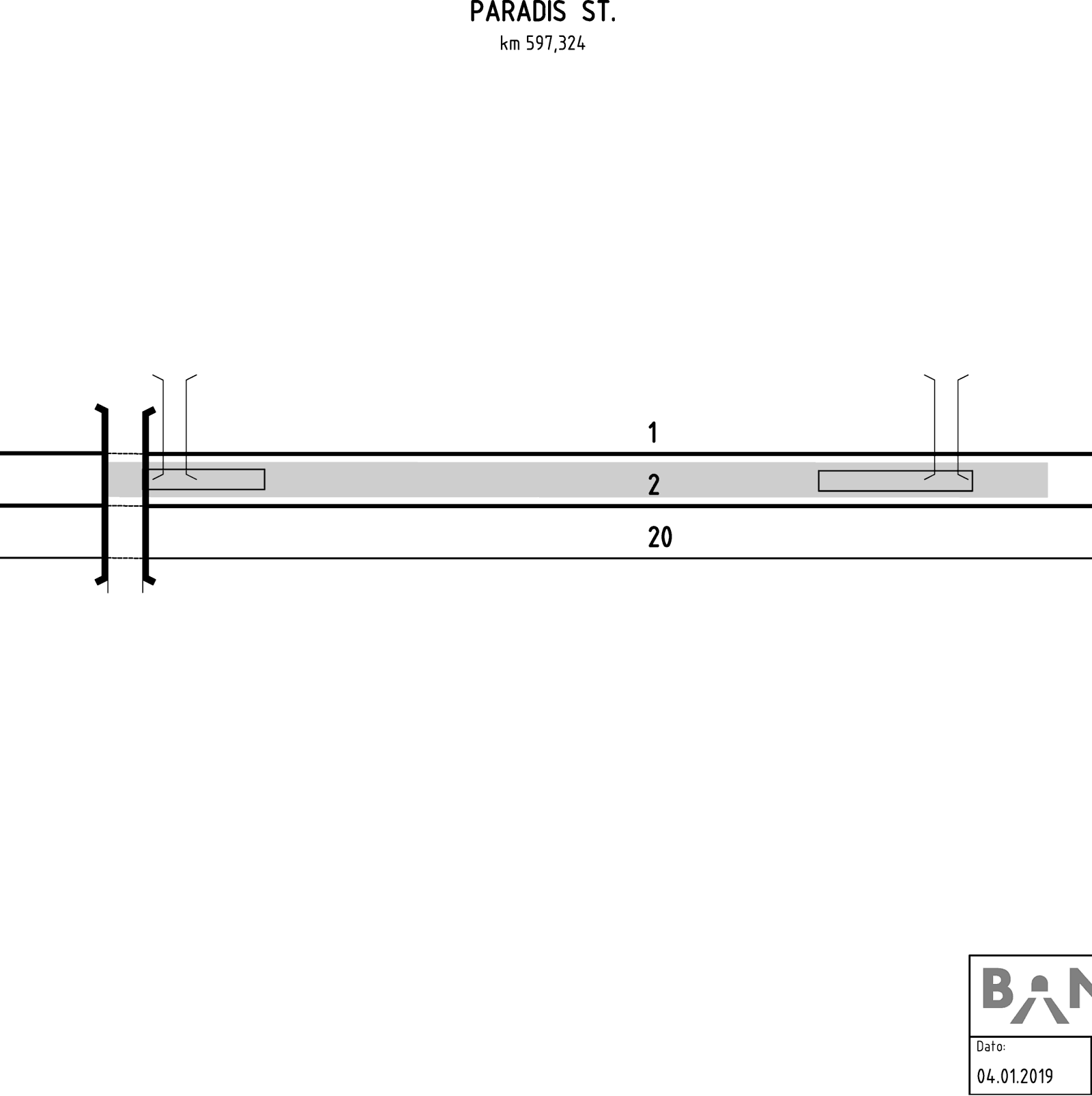 Track plan Paradis station