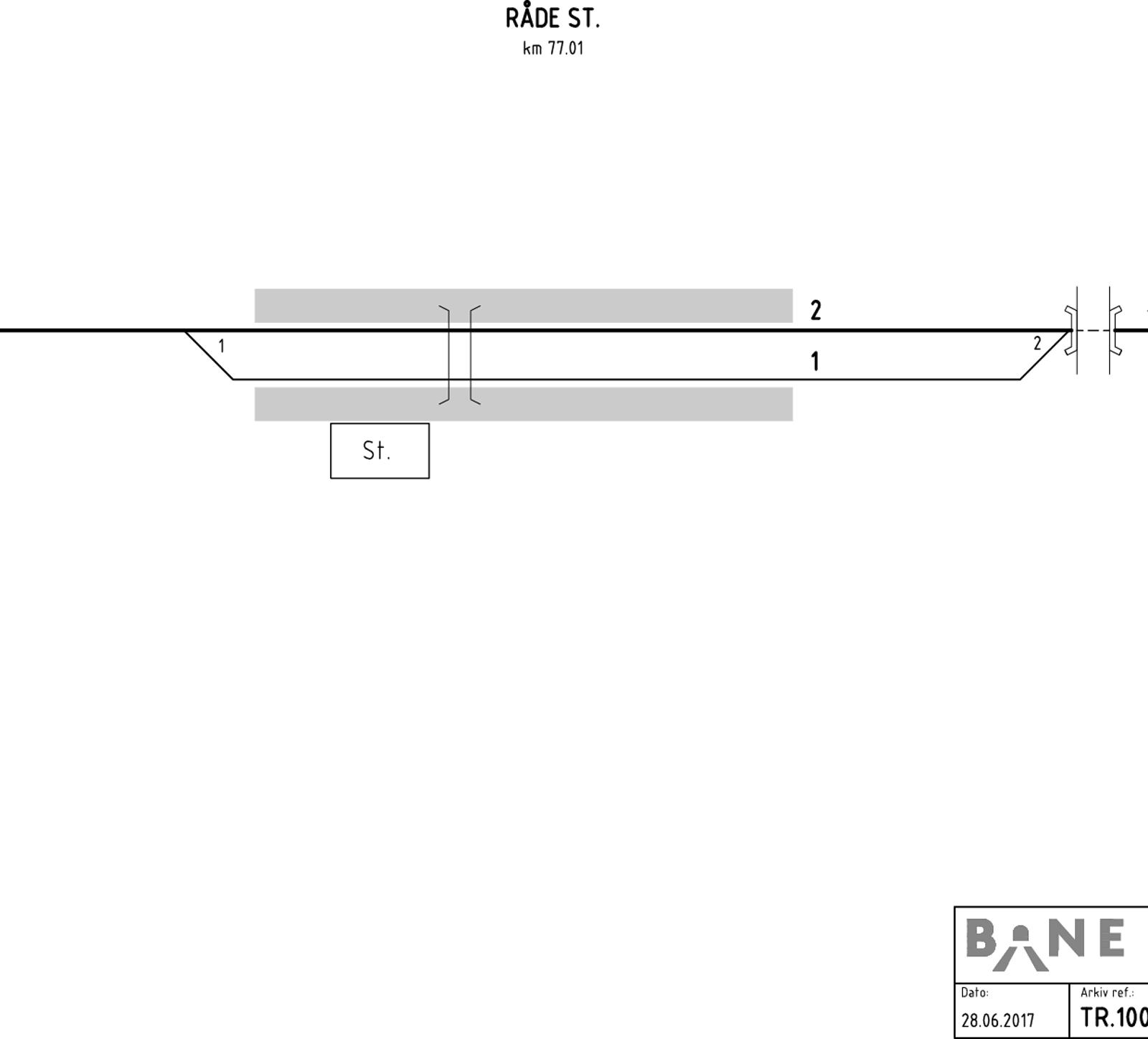 Track plan Råde station