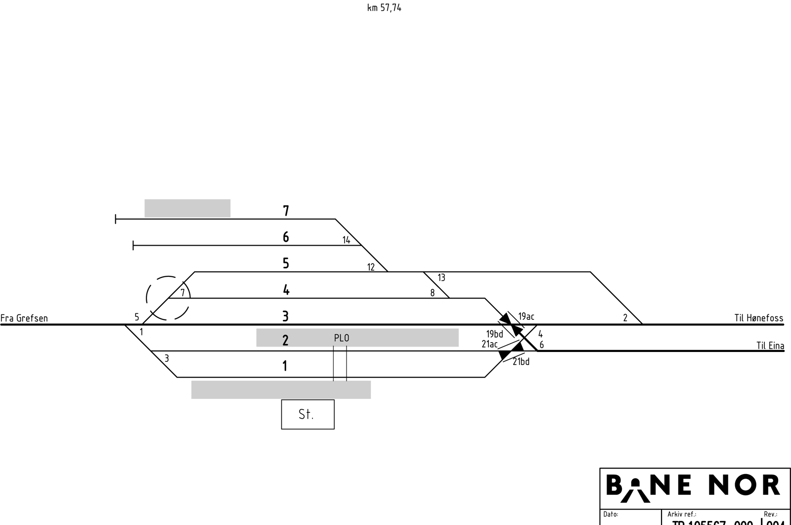 Track plan Roa station