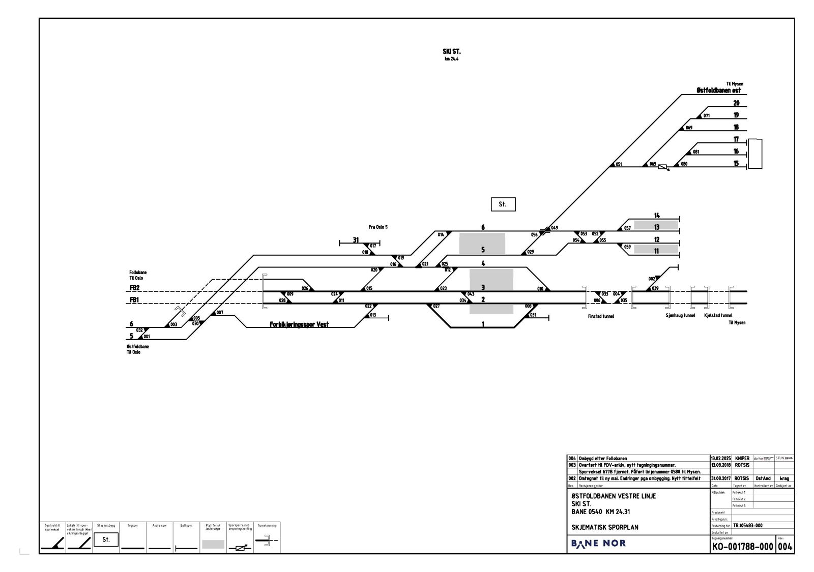 Track plan for ski station.
