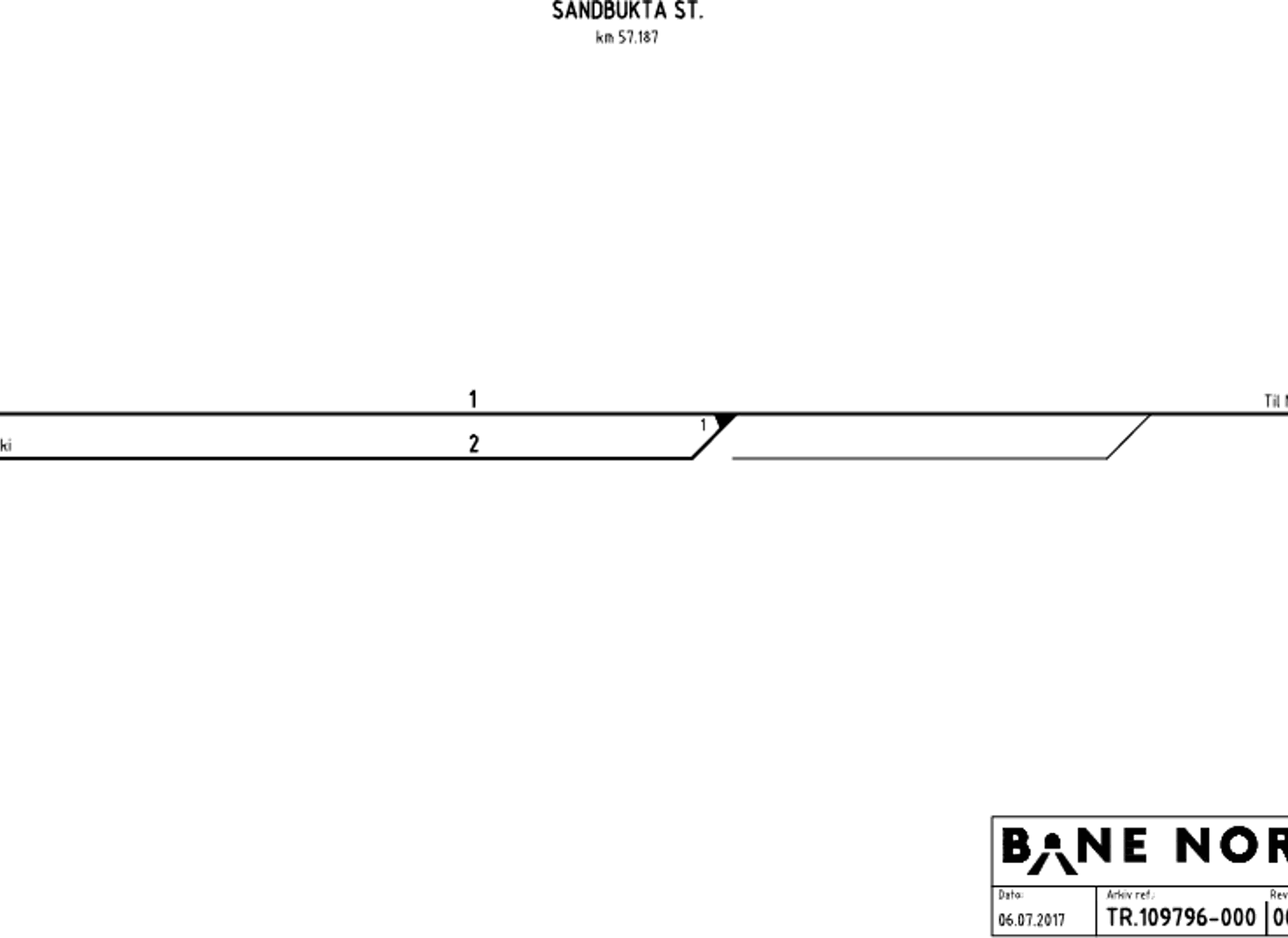 Track plan Sandbukta station