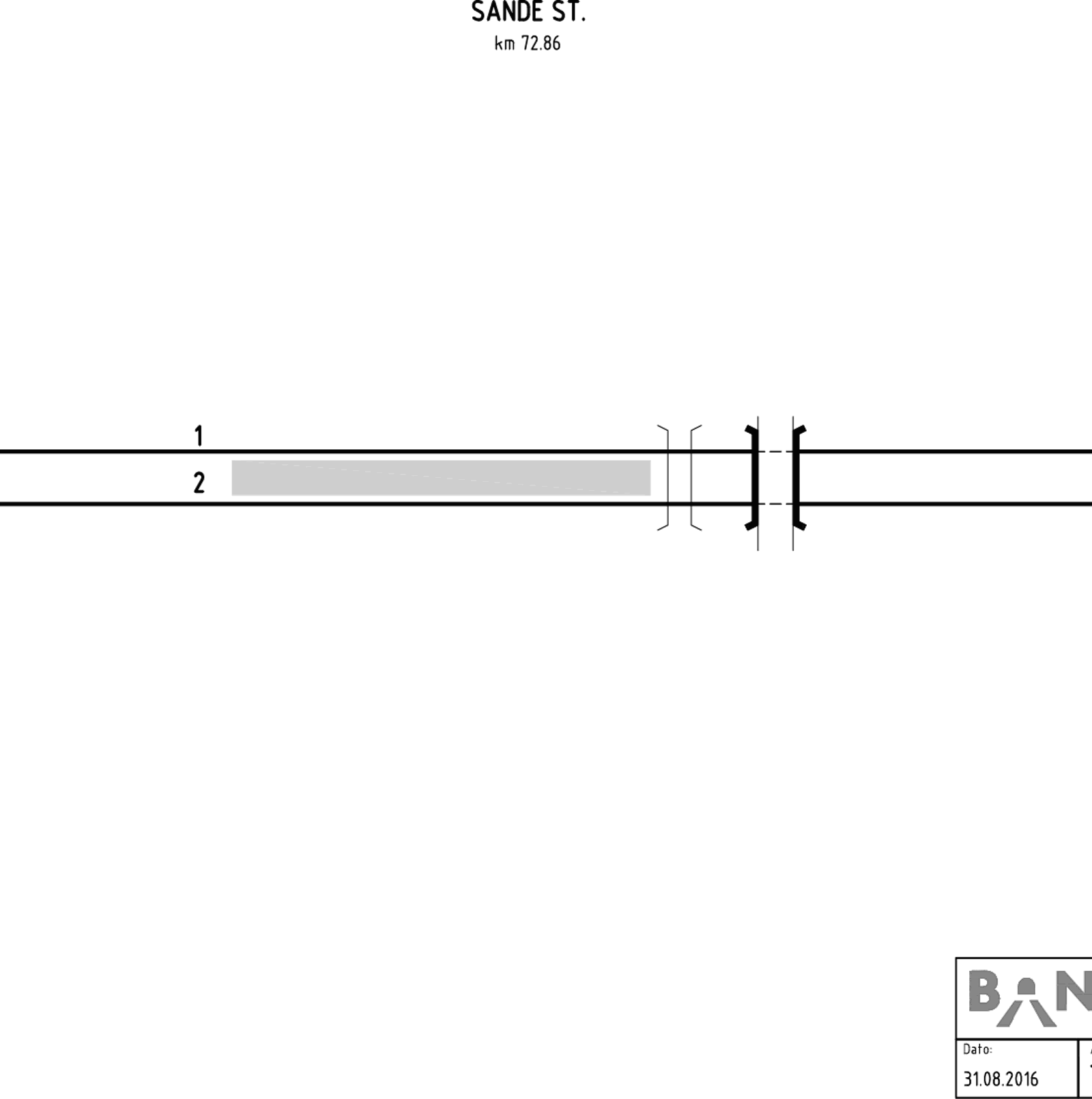 Track plan Sande station