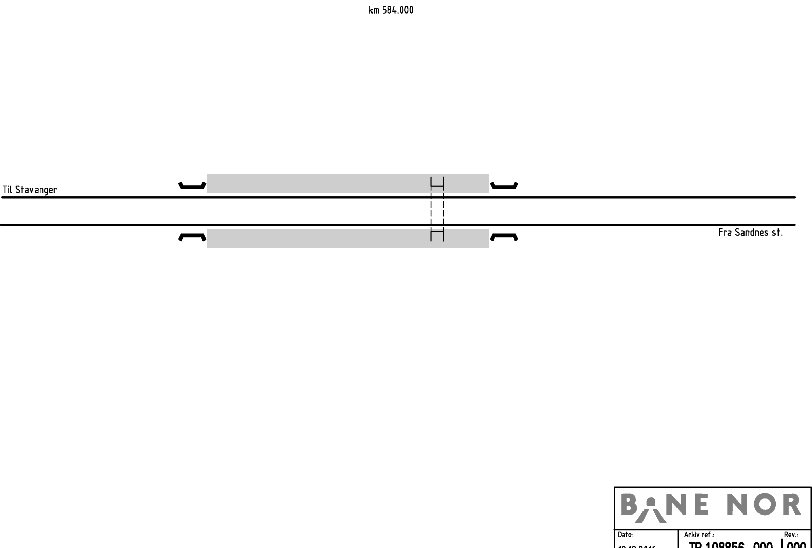 Track plan Sandnes sentrum station